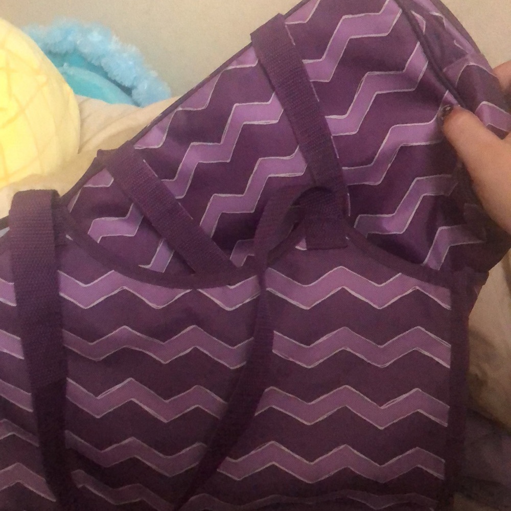 31 Prpl Chevron Keep it Tote & Handle-It Cosmetic Bags